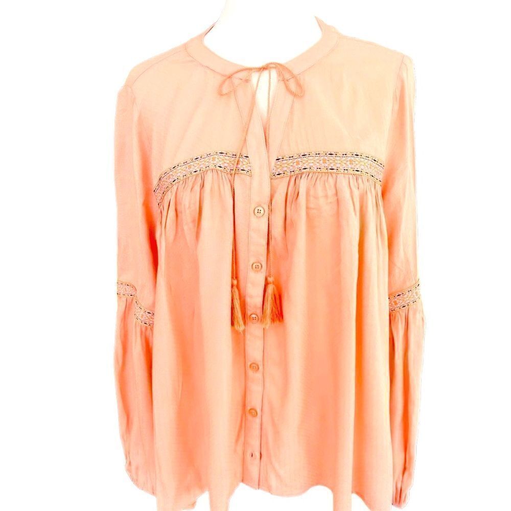JACK by BB Dakota Arya Peasant
Top w Ribbon Trim size M